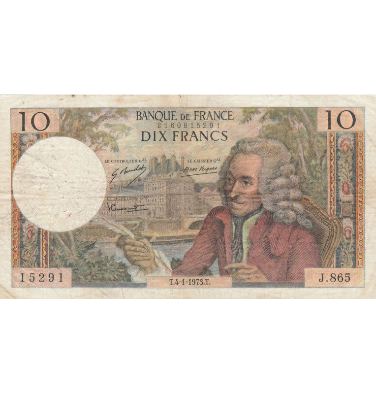 Francia 10 Francos 1969 Pick 147c (NO UNC)